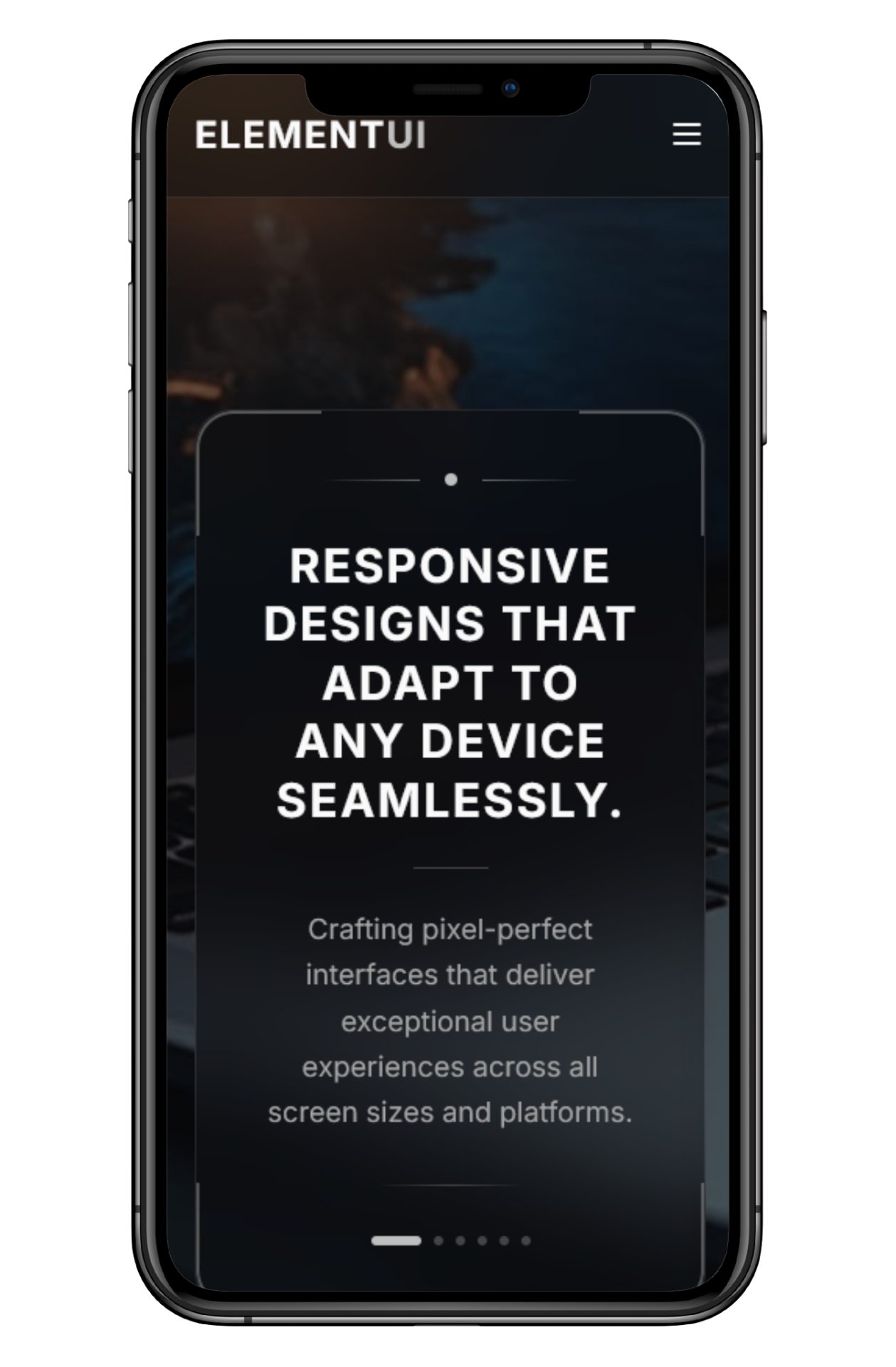 Mobile app interface showcasing responsive design